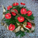 wience pogrzebowe wieniec z anturium